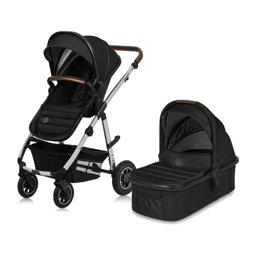 Lionelo - AMBER 2-in-1 Combination Stroller Black Silver
