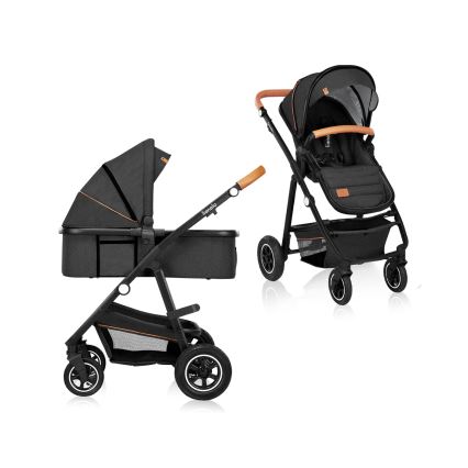 Lionelo - AMBER 2-in-1 Combination Stroller, Grey Graphite