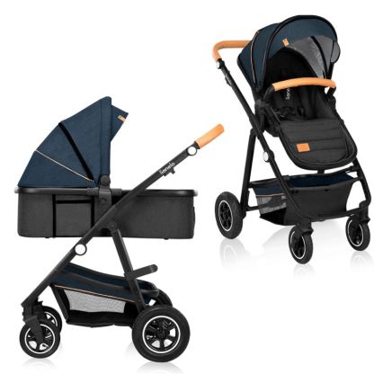 Lionelo - AMBER 2-in-1 Convertible Stroller Navy Blue