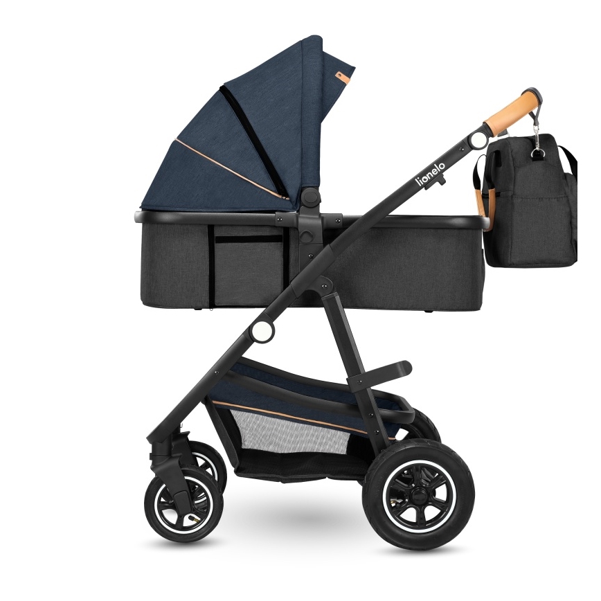 Lionelo - AMBER 2-in-1 Convertible Stroller Navy Blue