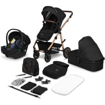 Lionelo - AMBER 3-in-1 Combination Stroller, Black Onyx