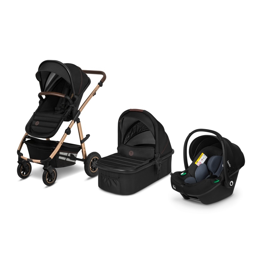 Lionelo - AMBER 3-in-1 Combination Stroller, Black Onyx