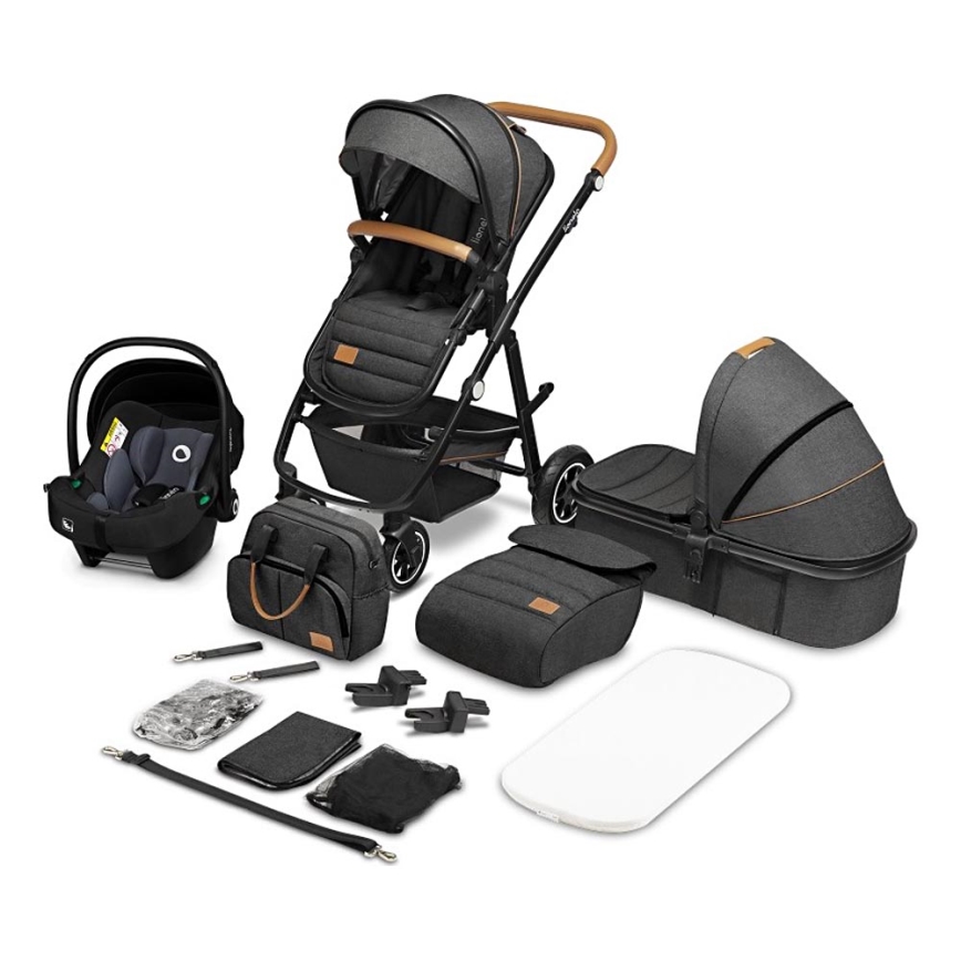 Lionelo - AMBER 3-in-1 Combination Stroller Grey Graphite