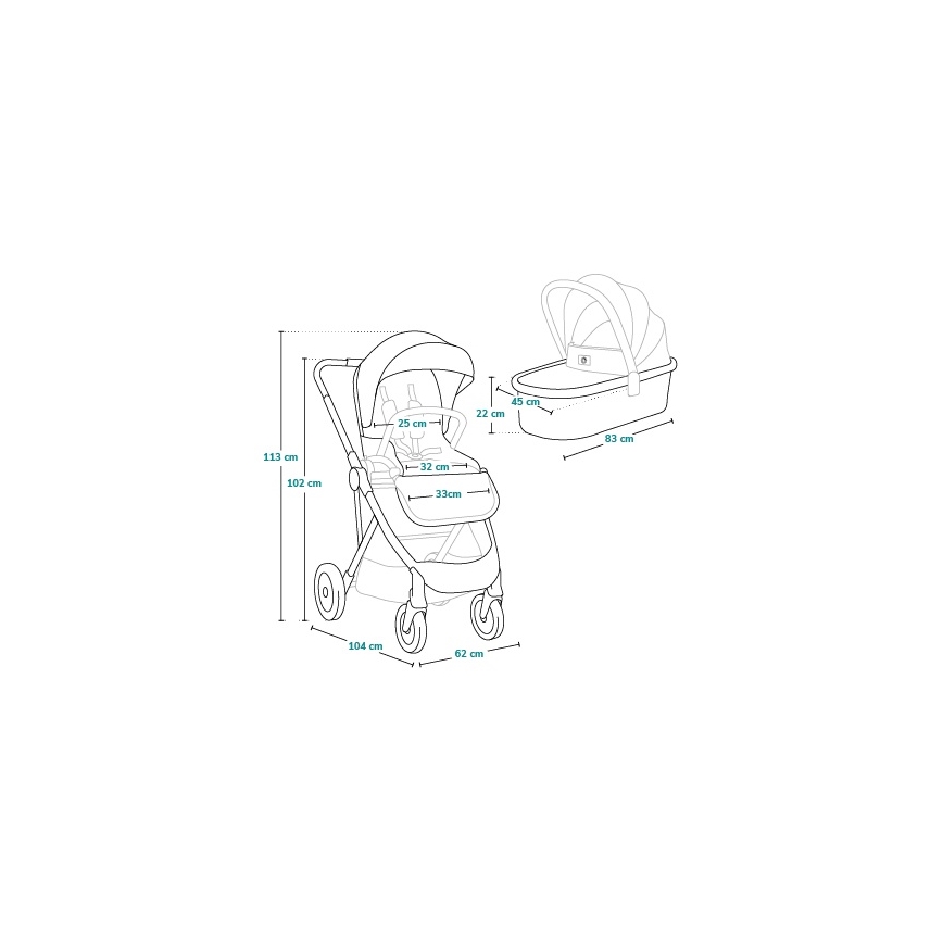 Lionelo - AMBER Lovin 2-in-1 Combination Stroller