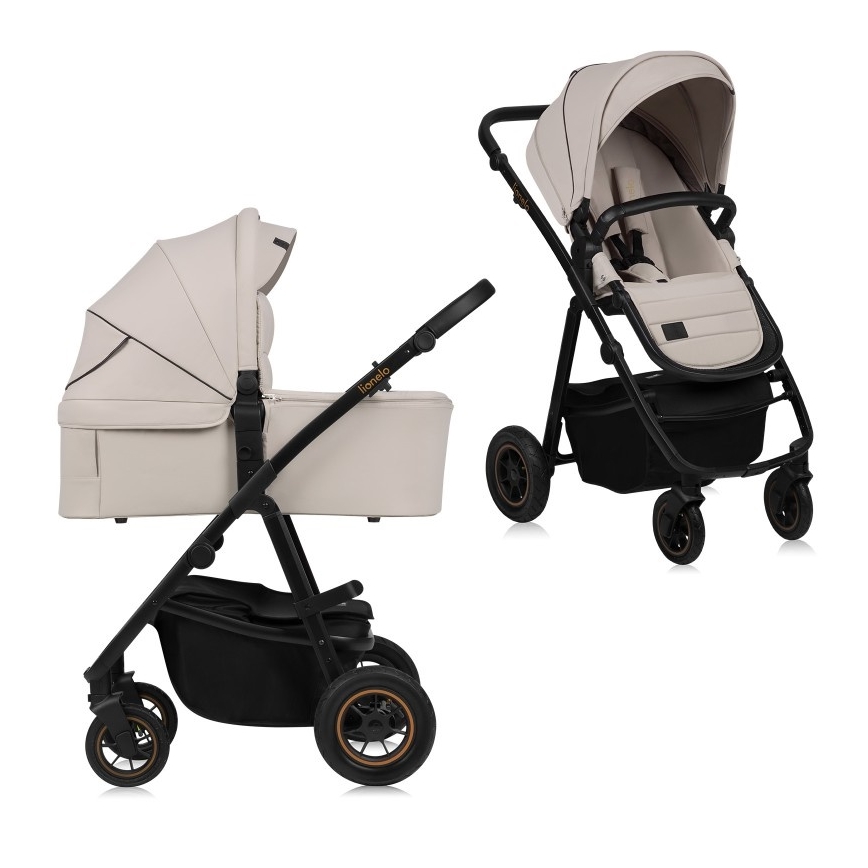 Lionelo - AMBER PLUS 2-in-1 combination stroller Beige Sand