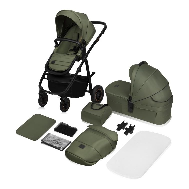 Lionelo - AMBER PLUS 2-in-1 Combination Stroller Green Forest