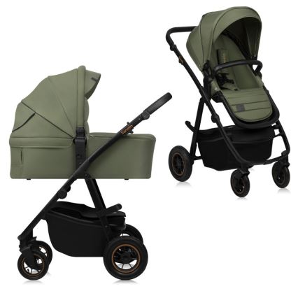 Lionelo - AMBER PLUS 2-in-1 Combo Stroller, Green Forest