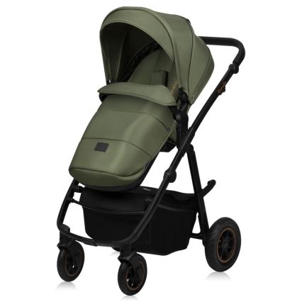 Lionelo - AMBER PLUS 2-in-1 Combo Stroller, Green Forest