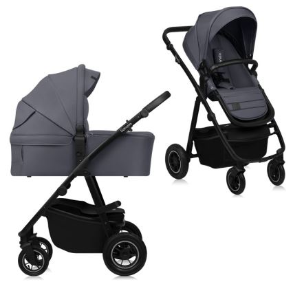 Lionelo - AMBER PLUS 2-in-1 Combo Stroller, Grey Graphite