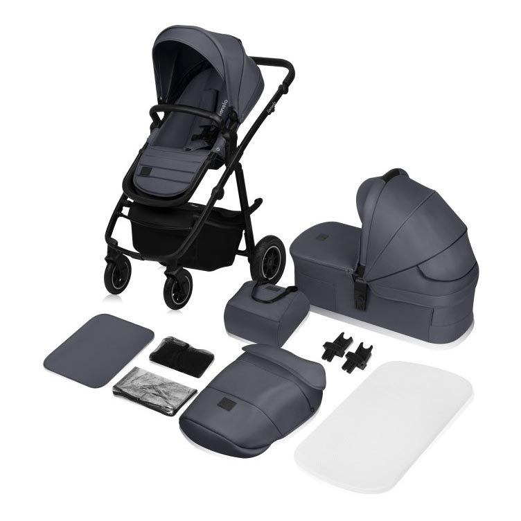 Lionelo - AMBER PLUS 2-in-1 Convertible Stroller Grey Graphite