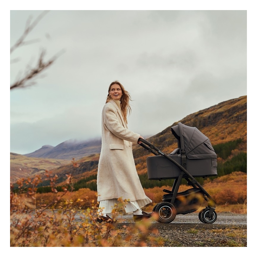 Lionelo - AMBER PLUS 2-in-1 Convertible Stroller Grey Graphite
