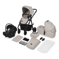 Lionelo - AMBER PLUS 3-in-1 Combination Stroller, Beige Sand