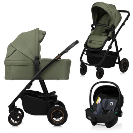 Lionelo - AMBER PLUS 3-in-1 Combination Stroller Green Forest