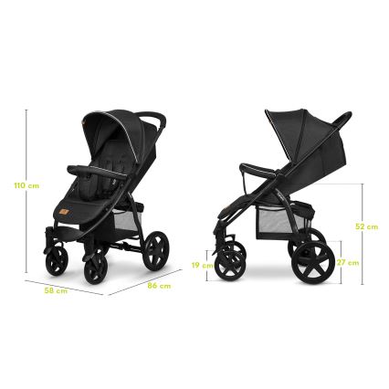 Lionelo - ANNET PLUS Sports Stroller, Black