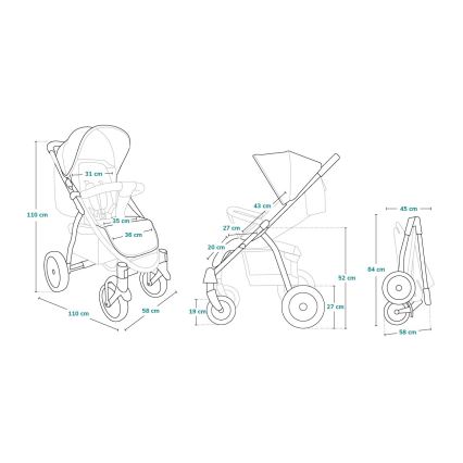 Lionelo - ANNET PLUS Sports Stroller Black