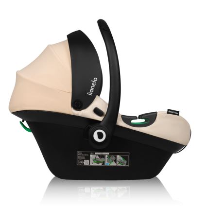 Lionelo - ASTRID SET i-Size 40-87 cm Rotating car seat with base, Beige Sand