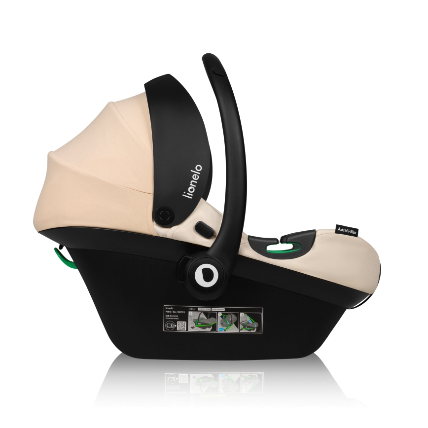 Lionelo - ASTRID SET i-Size 40-87 cm Rotating car seat with base, Beige Sand