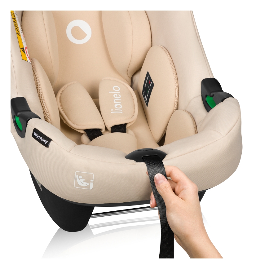 Lionelo - ASTRID SET i-Size 40-87 cm Rotating car seat with base, Beige Sand