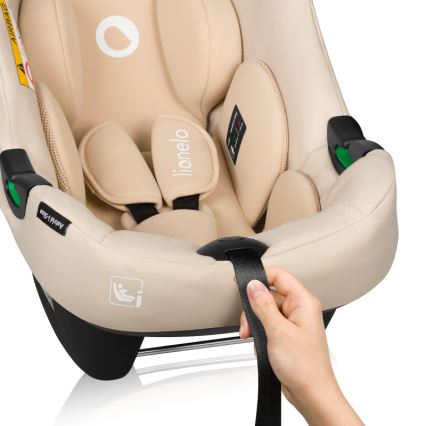 Lionelo - ASTRID SET Rotating i-Size Car Seat with Base, 40–87 cm, Beige Sand