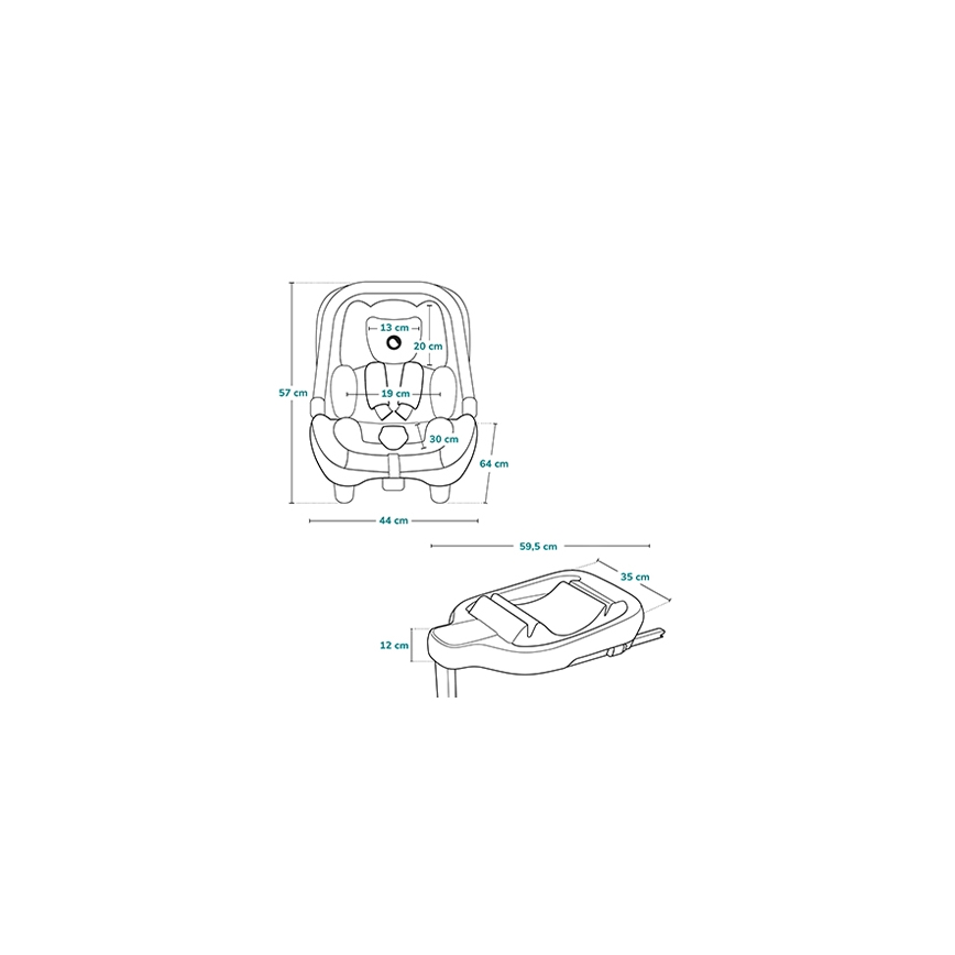 Lionelo - ASTRID SET Rotating i-Size Car Seat with Base, 40–87 cm, Beige Sand