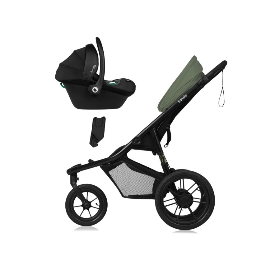 Lionelo - AZURA Sport Stroller Black/Green