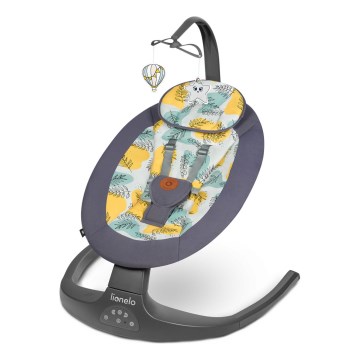 Lionelo - Baby Bouncer with Melody RALF 4xAA Grey Concrete + Remote Control