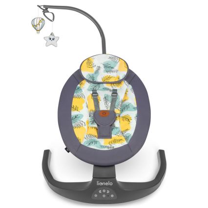 Lionelo - Baby Bouncer with Melody RALF 4xAA Grey Concrete + Remote Control