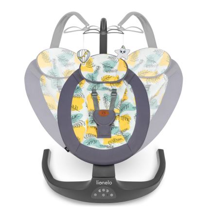 Lionelo - Baby Bouncer with Melody RALF 4xAA Grey Concrete + Remote Control