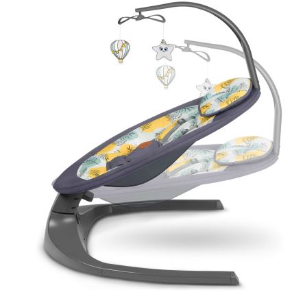 Lionelo - Baby Bouncer with Melody RALF 4xAA Grey Concrete + Remote Control