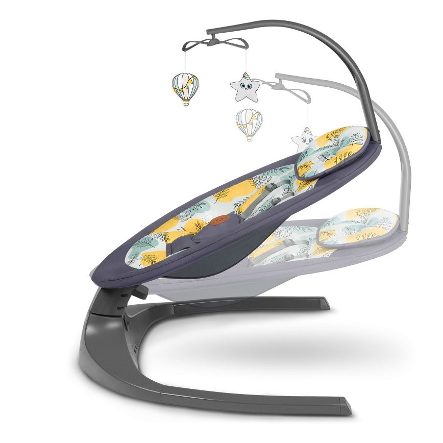 Lionelo - Baby Bouncer with Melody RALF 4xAA Grey Concrete + Remote Control