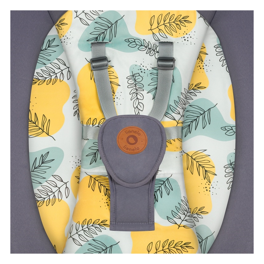 Lionelo - Baby Bouncer with Melody RALF 4xAA Grey Concrete + Remote Control