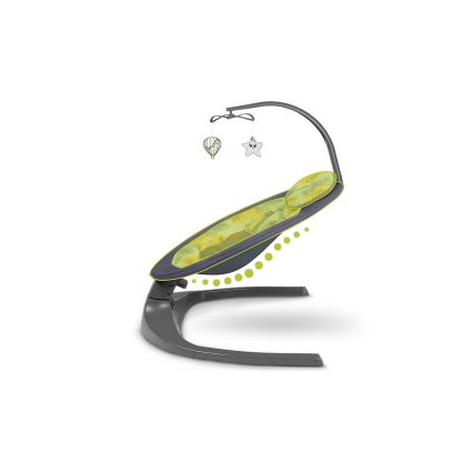 Lionelo - Baby Bouncer with Melody RALF 4xAA Grey Concrete + Remote Control