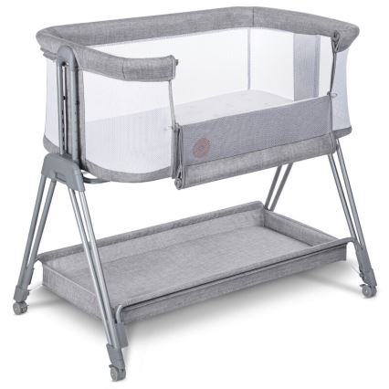 Lionelo - Baby crib 2in1 LUNA grey