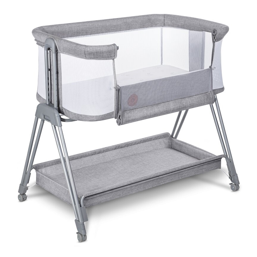 Lionelo - Baby crib 2in1 LUNA grey