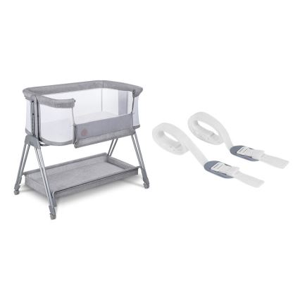 Lionelo - Baby crib 2in1 LUNA grey