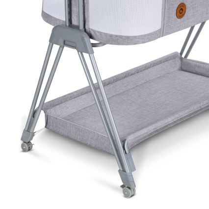Lionelo - Baby crib 2in1 LUNA grey