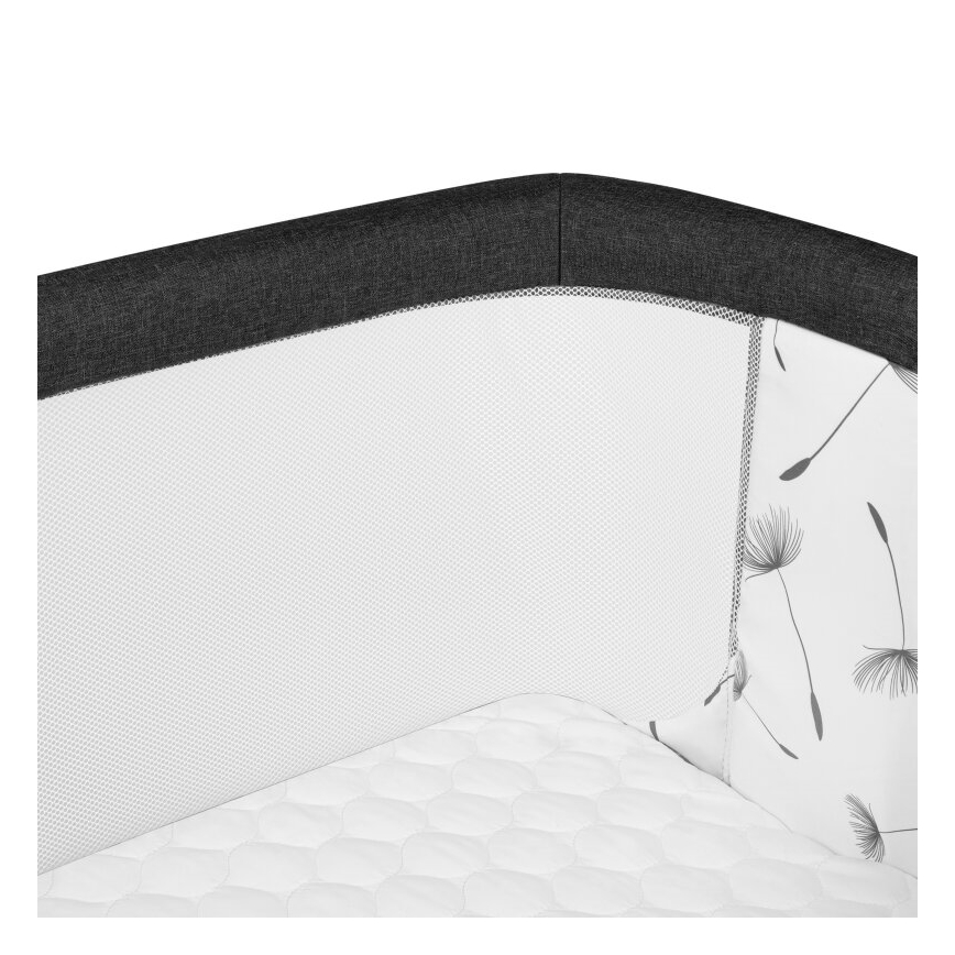 Lionelo - Baby crib 3in1 AURORA black