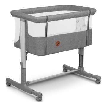 Lionelo - Baby crib 3in1 AURORA dark grey
