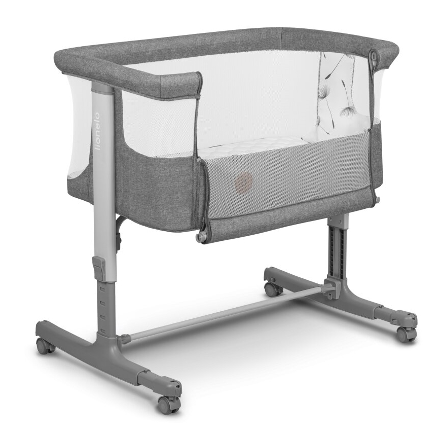 Lionelo - Baby crib 3in1 AURORA dark grey