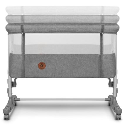 Lionelo - Baby crib 3in1 AURORA dark grey