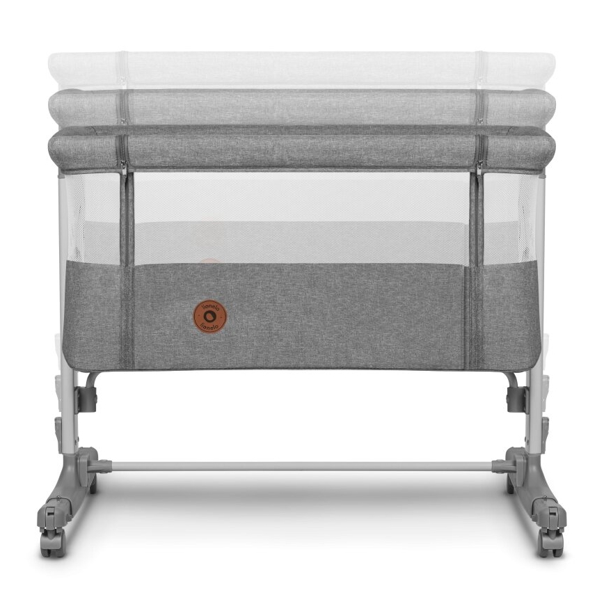 Lionelo - Baby crib 3in1 AURORA dark grey