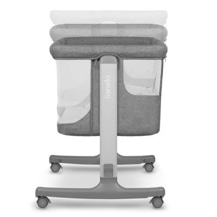 Lionelo - Baby crib 3in1 AURORA dark grey