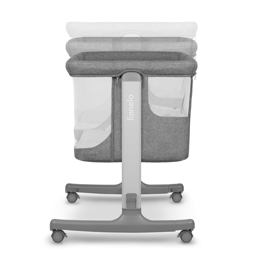 Lionelo - Baby crib 3in1 AURORA dark grey
