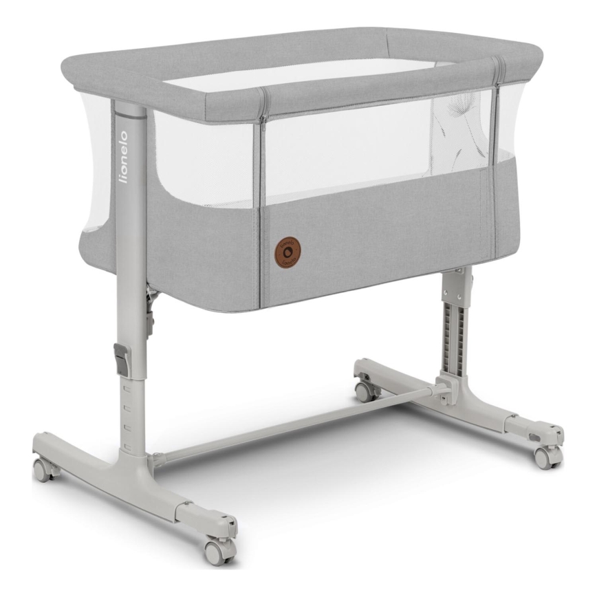 Lionelo - Baby crib 3in1 AURORA grey