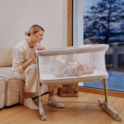 Lionelo - Baby crib 3in1 AURORA grey