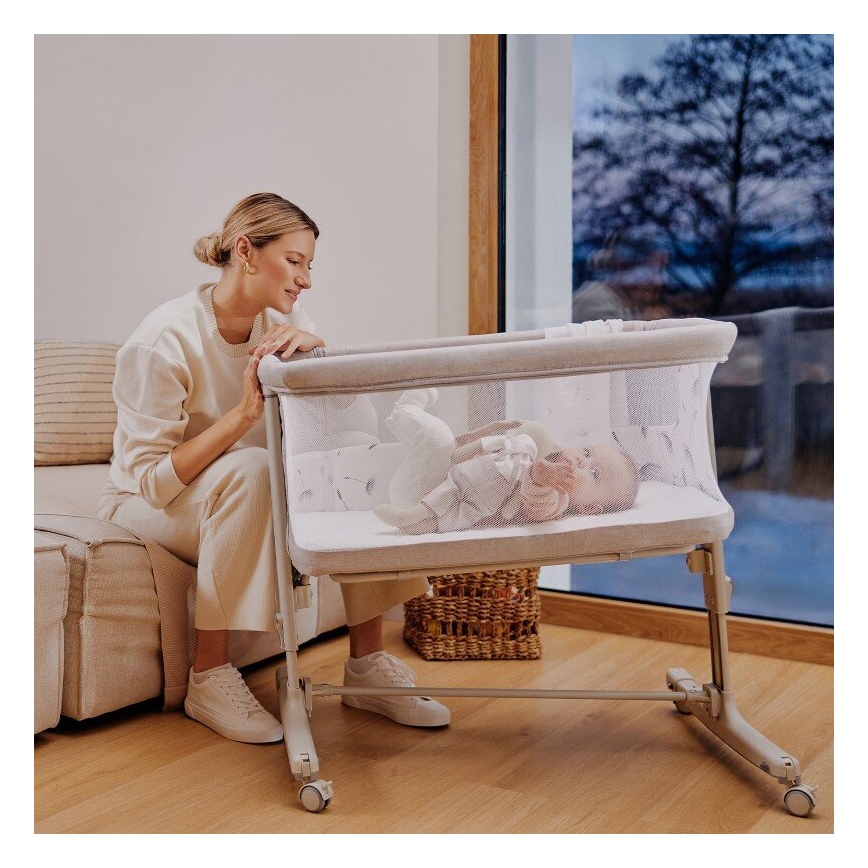 Lionelo - Baby crib 3in1 AURORA grey