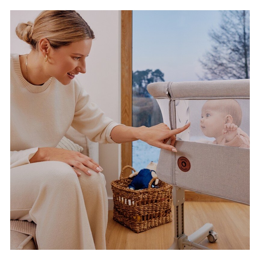 Lionelo - Baby crib 3in1 AURORA grey
