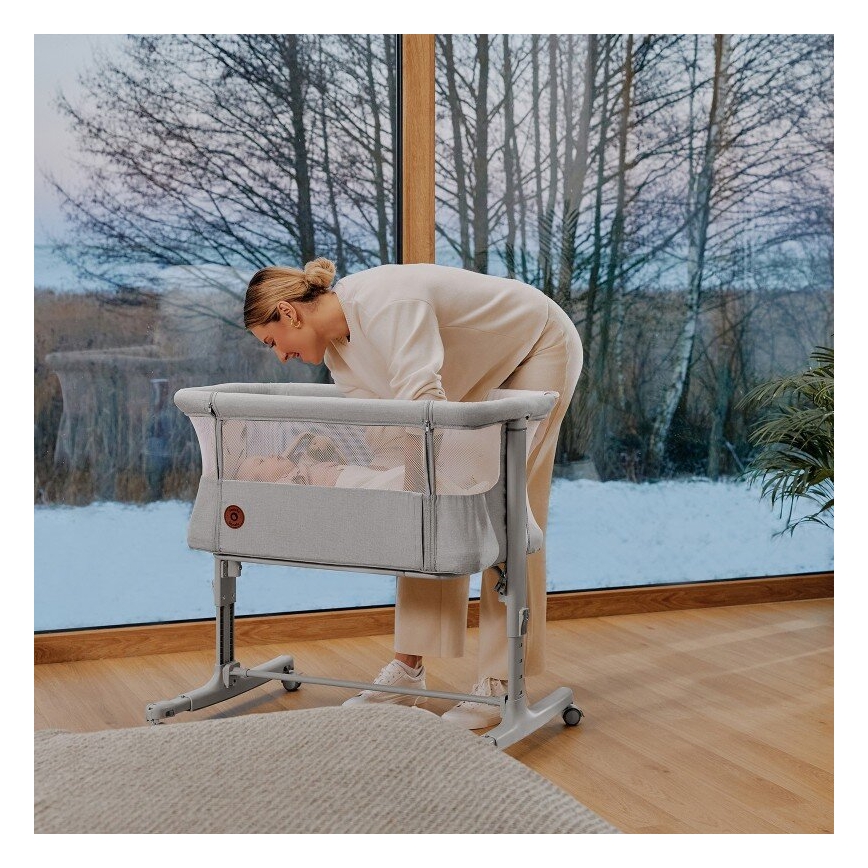 Lionelo - Baby crib 3in1 AURORA grey