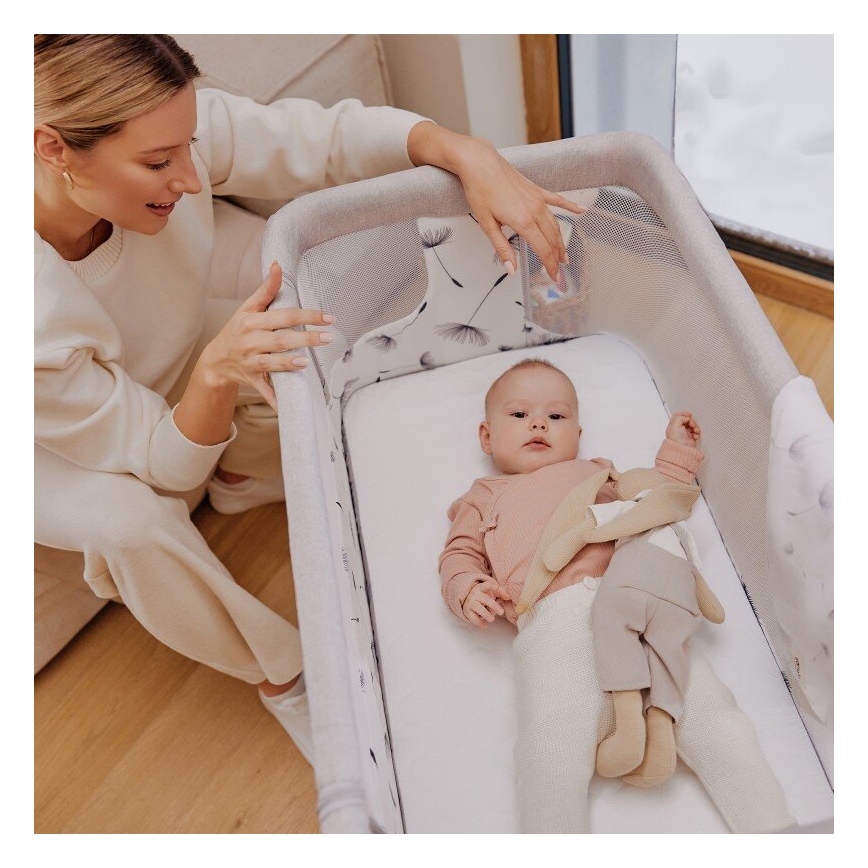 Lionelo - Baby crib 3in1 AURORA grey
