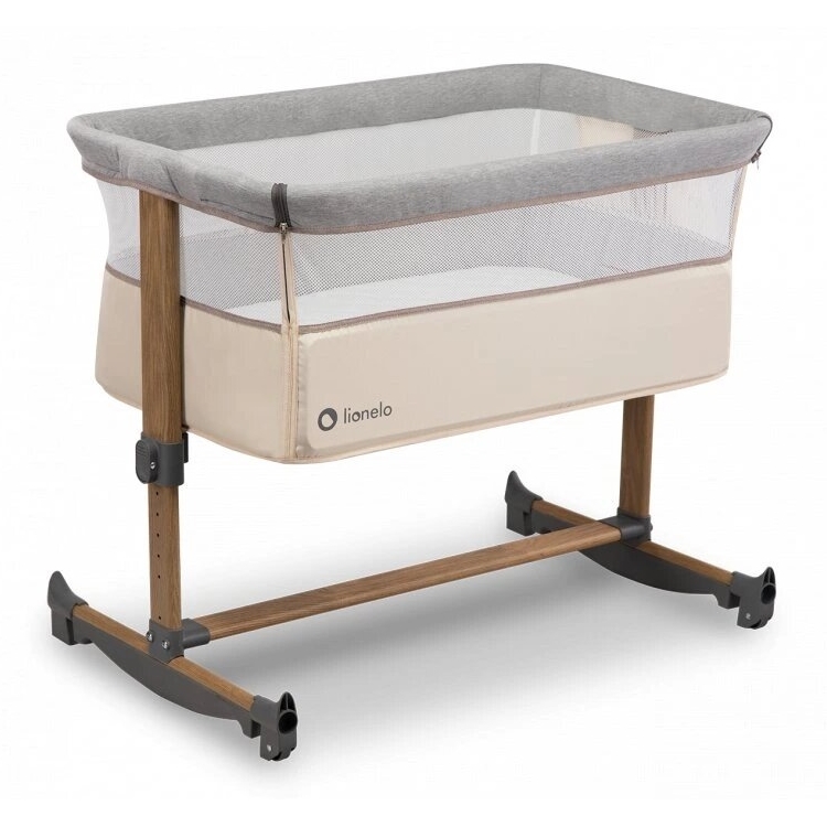 Lionelo - Baby crib 3in1 LEONIE grey/beige